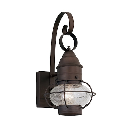 Designers Fountain Nantucket 18.25in Rustique 1-Light Outdoor Line Voltage Wall Sconce, Bulb Not Included 1761-RT